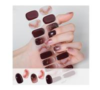 Geeli Nails, Geeli House Nails, 2025 Nail Stickers, 20 Pieces Geeli Nails Kit, Semi Cured Gel Nail Strips Nude, Glitter, Waterproof And Long Lasting Gel Patch (067)