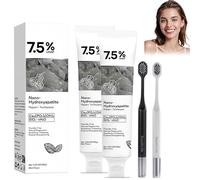 Geelike Hydroxyapatite Toothpaste, Geelike Nano Hydroxyapatite Toothpaste, 7.5% Fluoride-Free H Ydroxyapatite Enamel Repairing Breath, Freshening Whitening Toothpastes (2pcs)