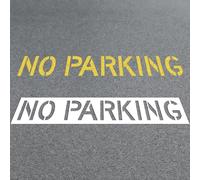 Geelin 16"x 89" No Parking Stencil 11.8" PE Painting Letter Stencil Large Reusable Curb & Pavement Marking Template for Traffic Curb Marking Pavement Sign