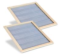 Geelin 2 Pack 10 Frame Wooden Bound Metal Queen Excluder, Heavy Duty Queen Excluder for 10 Frame Hive Beekeeping Separating Bee from the Honey Making Area, 20.1 x 16.5 x 0.7 Inch
