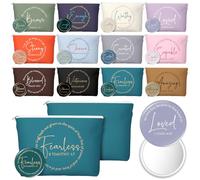 Geelin Christian Christmas Gifts Bulk for Women Bible Verse Makeup Bags with Inspirational Compact Mirrors Appreciation Gifts for Pastors and Clergy Gifts from, Vintage