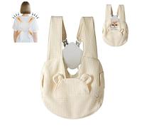 Geelraqaly Sling Carrier for Carry Small Dogs and Cats,Soft Waffle Pattern Portable Pet Front Backpack，Reducing Back Pain, for outings,Travel, for Small Pet Up to 13lb,White