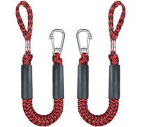 Geelu 2PCS 2FT Premium Bungee Boat Lines for Mooring (Red+Black, 2Feet), Geelu24011