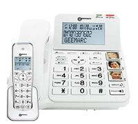 Geemarc Amplidect 295 Combi - Corded Phone + Cordless Phone - Loud Big Button & Amplified Telephone with Caller ID, & Locator Suitable for the Elderly - Hearing Aid Compatible (T-coil)