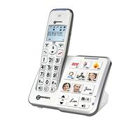 Geemarc Amplidect 295 Photo, Cordless Telephone with Answering Machine for Low to Medium Hearing Loss People, Large Customisable Photo Memories for Seniors, Hearing Aid Compatible - UK Version