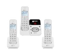 Geemarc Amplidect 295 Trio - Bundle of 3 Cordless DECT Phones with Answering Machine and Big Buttons for the Elderly - Low to Medium Hearing Loss - Hearing Aid Compatible - UK Version