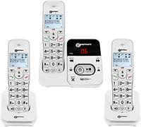 Geemarc Amplidect 295 Trio - Bundle of 3 Loud Cordless DECT Phones with Answering Machine and Big Buttons for the Elderly - Low to Medium Hearing Loss - Hearing Aid Compatible - UK Version