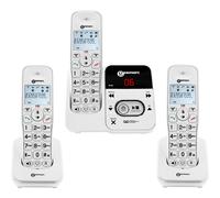 Geemarc Amplidect 295 Trio - Bundle of 3 Loud Cordless DECT Phones with Answering Machine and Big Buttons for the Elderly - Low to Medium Hearing Los