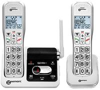 Geemarc Amplidect 595 U.L.E Twin - Loud Cordless Phone and its Twin Handset with Emergency Call Function for the Hard of Hearing - Medium to Severe Hearing Loss - Hearing Aid Compatible - UK Version