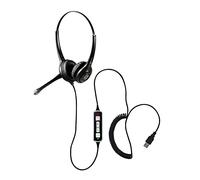 Geemarc CLA3 A-USB - Amplified Headset with Microphone and USB Connector - Ideal for Noisy Environments and People with Low Hearing Loss - Hearing Aid Compatible