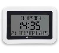 Geemarc Dementia Clock - The Easy-to-read & Self-setting Viso 10 - Ideal for Seniors and People Living with Alzheimer's - Battery Operated - No Backlight - White