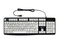 Geemarc Large Print QWERTZ USB-A Wired Keyboard for PC / White