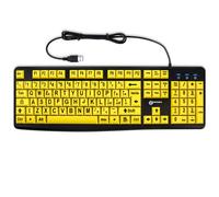 Geemarc Large Print Wired USB-A PC Keyboard Italian QWERTY Layout