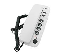 Geemarc Marbella - Gondola Style Corded Telephone with Large Buttons, Mute Function and Visual Ring Indicator - Wall Mountable - UK Version - Pearl White