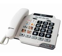 Geemarc Photophone 100 - Amplified Corded Telephone with Customisable Photo Memories and Tone and Volume Control for Elderly - Hearing Aid Compatible - Low to Medium Hearing Loss - UK Version