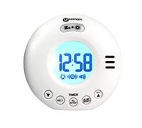 Geemarc Vibrating Travel Alarm Clock with 75dB Loud Alarm, Flashing Light and Snooze Function - The WAKE 'N' SHAKE Voyager for the Hard to Wake, Hard of Hearing and Deaf - Battery Operated (White)