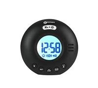 Vibrating Travel Alarm Clock with 75dB Loud Alarm, Flashing Light and Snooze Function - The Geemarc WAKE 'N' SHAKE Voyager for the Hard to Wake, Hard of Hearing and Deaf - Battery Operated - Black