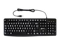 Geemarc Wired USB-A PC Keyboard QWERTZ Layout Large Print