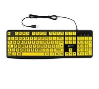 Geemarc Wired USB-A PC Keyboard with Large Print Keys QWERTZ Layout