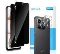 GEEMEE 2 + 2 Pieces for Honor 400 Smart 5G for Tempered Glass Privacy Screen + Camera Protection, 9H Privacy Anti Spy Privacy Screen Protector with Camera Glass Hardened Bubble-Free Screen Protector