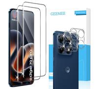 GEEMEE 3D Tempered Glass for Motorola Moto Edge 70 Pro, Pack of 2 Screen Protectors + 2 Camera Protection, 9H Hardness Anti-Scratch Clear HD Protective Glass Bubble-Free Screen Protector