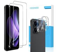 GEEMEE For 3D Tempered Glass for OPPO Reno 13 Pro, Pack of 2 Screen Protectors + 2 Pieces Camera Protection, 9H Hardness Anti-Scratch Clear HD Protective Glass Bubble-Free Screen Protector