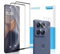 GEEMEE For Motorola Moto Edge 60 Fusion Tempered Glass Film + Camera Tempered Glass, 2+2 Pieces 9H Screen Protector, Anti Scratch HD Protective Screen Protector
