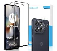GEEMEE For Motorola Moto G56 5G Tempered Glass Film, 2 Pieces Screen Protector + 2 Pieces Camera Film, 9H Hardness HD Anti Scratch, Anti-Fingerprint Protective Screen Protector