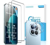 GEEMEE For Xiaomi Redmi Note 15 Pro Plus/Note 15 Pro+ 3D Tempered Glass, Pack of 2 Screen Protectors + 2 Pieces Camera Protection, 9H Hardness Anti-Scratch Clear HD Protective Glass Bubble-Free Screen