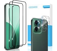 GEEMEE Tempered Glass Film for OPPO Reno 14F, 2 Pieces Screen Protector + 2 Pieces Camera Film, 9H Hardness HD Anti Scratch, Anti-Fingerprint Protective Screen Protector