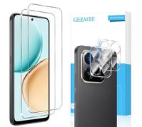 GEEMEE Tempered Glass Screen Protector for Honor 400 Smart 4G Pack of 2 Screen Protectors with 2 Camera Films, 9H Hardness Anti-Scratch Film HD Protective Glass Screen Protector