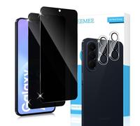 GEEMEE Tempered Glass Screen Protector for Samsung Galaxy A57 + Camera Protection, 9H Privacy Anti Spy Privacy Screen Protector with Camera Glass Screen Protector Tempered Bubble-Free Screen Protector