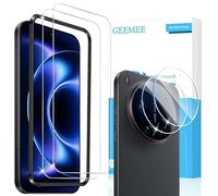 GEEMEE Tempered Glass Screen Protector for Xiaomi Mi 17 Ultra, Pack of 2 + 2 Screen Protector + Camera Screen Protector 9H HD Film Hardness Tempered Protective Glass High Sensitivity Screen Protector