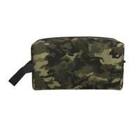 Geen Camouflage Printing Portable Makeup Bag for Women Girl Large Capacity Travel Cosmetic Bag Makeup Pouch Organizer with Handle