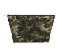 Geen Camouflage Printing Trapezoid Makeup Bag for Women Girl Large Capacity Portable Travel Cosmetic Bag Makeup Pouch Organizer
