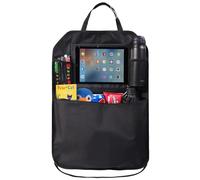Geeney Car Seat Back Organiser, 1 Pcs Car Organizer Built-In iPad Car holder Tablet Holder Multi-Pocket Cargo Storage Kick Mats Protectors Travel Hanger,SUV, Trunk, Baby Stroller