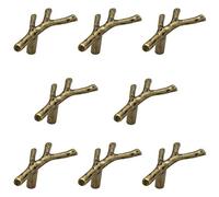 Geenite 8 pcs Twig Branch Drawer Knobs Zinc Alloy Vintage Furniture Door Decorative Pull Handle with Screws for Dresser Cabinet Farmhouse (Antique Bronze)