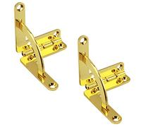 Geenite Spring Hinge Cigar Box Furniture Hardware 90 Degree Folding Support Hinge for Jewelry Wine Wooden Box Connect Mount Gold/Silver Hinges 2 pcs (Gold)