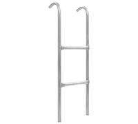 GeenYuu 2 Step Trampoline Ladder Galvanised Steel 40.5" Height for Trampoline Heights 80-90cm Silver Ladder with Easy Assembly and Secure Access for Garden and Outdoor Use