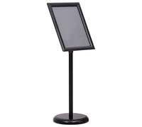 GeenYuu A3 Poster Stand Aluminium Alloy Black Height Adjustable with Rotating Display Panel and PVC Protective Film for Presentation, Sales, Exhibition, Shop, Office, Trade Show