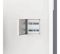 GeenYuu Access Flap White 23 x 23 x 3 cm Steel 2 Pieces with Hinge and Frame for Wall Ceiling Floor Lockable Fireproof Insulated Ideal for Drywall and Cellar
