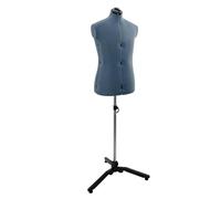 GeenYuu Adjustable Tailor's Dummy for Men Blue with Fabric Cover 37.5-45.5 Inch 360° Rotatable Ideal for Sewing, Draping, Designing and Displaying Clothes in the Atelier and Sewing Room