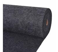 GeenYuu Anthracite Rug Runner 1.2 x 15 m Polyester Non-Slip for Hallway Entrance Indoor Outdoor Weatherproof and Easy to Clean as a Dirt Trapper Mat and Doormat