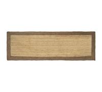 GeenYuu Area Rug Grey 80 x 200 cm Jute Handmade Modern Washable Easy Care Non-Slip for Living Room Bedroom Hallway with Natural Texture and Cosy Atmosphere