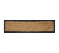 GeenYuu Area Rug Natural Jute Dark Grey 60 x 200 cm Handmade, Washable, Easy Care, Non-Slip, Modern for Living Room, Hallway, Bedroom, Hallway, Balcony