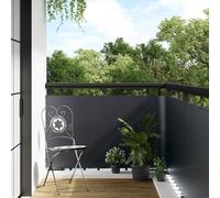 GeenYuu Balcony Privacy Screen Dark Grey Poly Rattan Weatherproof 500 x 100 cm Garden Fence Element Privacy Panel for Patio and Outdoor Use with UV-Resistant Material