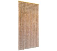 GeenYuu Bamboo Door Curtain 90 x 220 cm with 90 Fine Bamboo Strands, Self-Adhesive, Can Be Cut to Size, Ideal for Balcony Door, Patio Door, Window, Protects Against Mosquitoes and Wasps