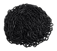 GeenYuu Barrier Chain Black Plastic 30 m Length Diameter 4 mm Safety Marking for Industrial Warehouse Workshop with Warning and Protection for Marking Escape Route and Danger Points