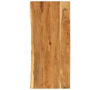 GeenYuu Bathroom Vanity Top Solid Acacia Wood 114 x 52 x 2.5 cm Polished Varnished with Wane Edge Rustic Washbasin for Bathroom and Kitchen Durable Robust Moisture Resistant