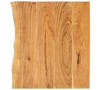 GeenYuu Bathroom Vanity Top Solid Acacia Wood 80 x 52 x 2.5 cm with Wane Edge, Polished, Varnished, Robust, Moisture-Resistant, Suitable for Sink, Bathroom and Kitchen